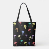 Palm Trees Sunny Canvas tas (Achterkant)