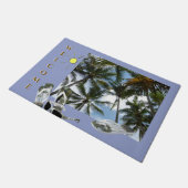 Palm Trees Sunny WELCOME Cust. Deurklep Deurmat (Schuin)