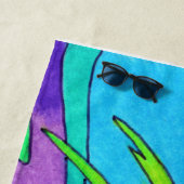 Palm Trees Sunset Beach Handdoek (In situ)