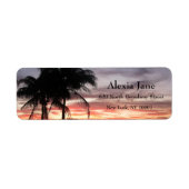 Palm Trees & Sunset Etiket (Voorkant)