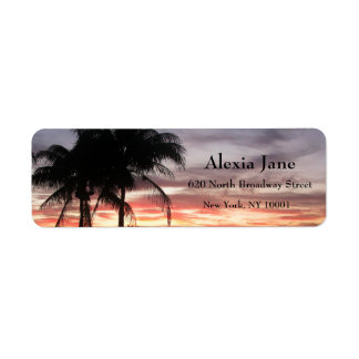 Palm Trees & Sunset Etiket
