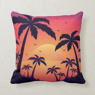 Palm Trees Sunset Sunset Ceramic Ornament Kussen
