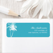 Palm Trees Tropical Beach Wedding Etiket (Insitu)