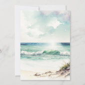 palm trees tropical beach wedding invitation (Dos)