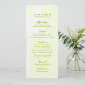 Palm Trees Tropical Mariage Cartes de menu (Debout devant)