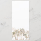 Palm Trees Waterverf Coastal Wedding Menu (Achterkant)