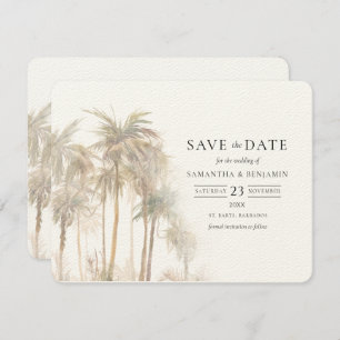 Palm Trees Waterverf Kustbestemming Save The Date