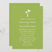 Palm Trees Wedding Invitation - Limoen Kaart (Voorkant / Achterkant)