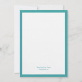 Palm Trees Wedding Invitation - White/Aqua Kaart (Achterkant)