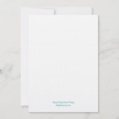 Palm Trees Wedding Invitation - White/Aqua Kaart (Achterkant)