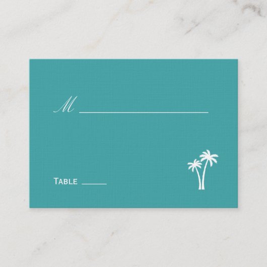 Palm Trees Wedding Place Card Plaatskaartje (Voorkant)