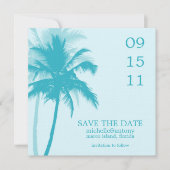 Palm Trees Wedding Save the Date (Voorkant)