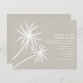 Palm Trees Wedding Uitnodiging (Voorkant / Achterkant)