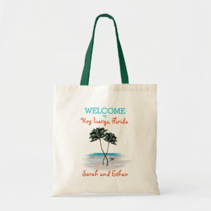 Palm Trees Weekend Wedding Welkom Tote Bag