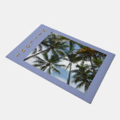 Palm Trees WELCOME Cust. Deurklep Deurmat (Schuin)