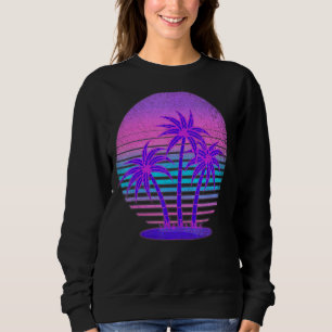Palm Trees Zomervibes Retro 90s Vaporwave Tropic Trui