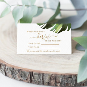 Palm Tropical Combien de baisers Douche Carte de j