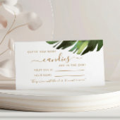 Palm Tropical Combien de bonbons Douche Carte de j