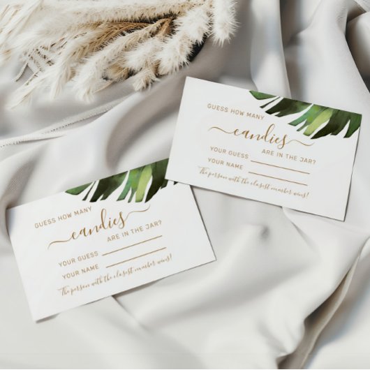 Palm Tropical Combien de bonbons Douche Carte de j