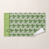 Palm Tropical Feuille Motif Côtier Serviette Se (Serviette à main)
