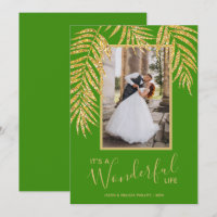 Palm Tropical Kerstmis Foto Holiday Kaart