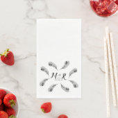 Palm Tropical Leaf Ring Wedding Logo Servet (Insitu)