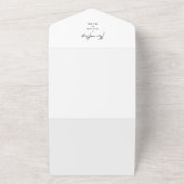 Palm Tropical Pale Seafoam All In One Invitation (Dehors)