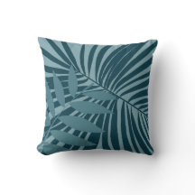 Palm & tropisch blad abstract in blauw groen grijs