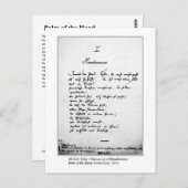 PALM VAN DE HAND BRIEFKAART (Voorkant / Achterkant)