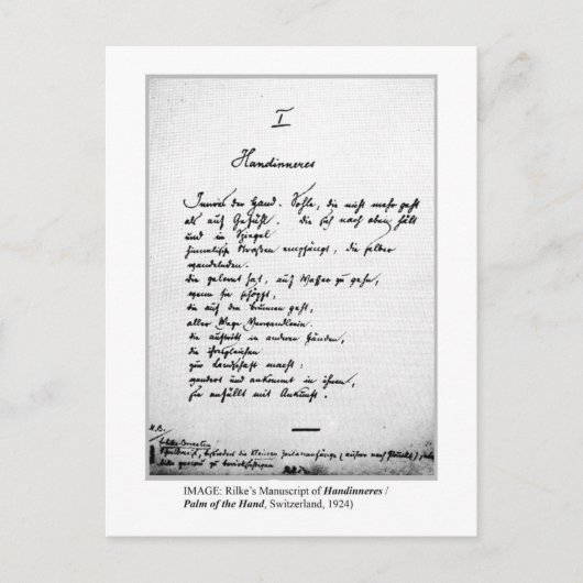 PALM VAN DE HAND BRIEFKAART (Voorkant)