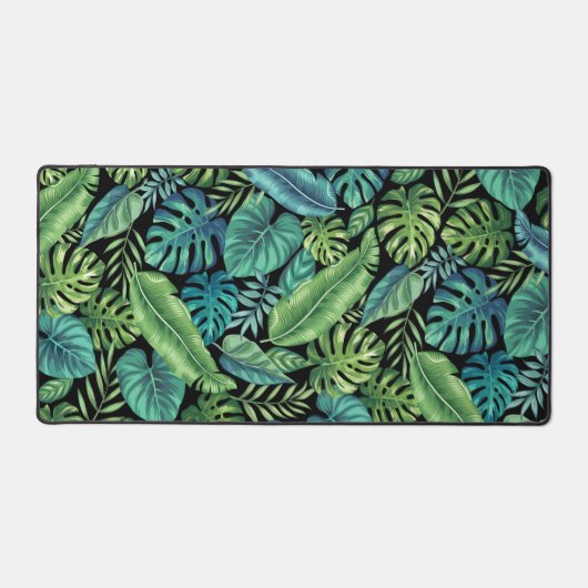 Palm vert et Turquoise Tropical Banana Monstera Fe (Recto)