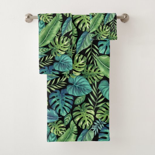 Palm vert et Turquoise Tropical Banana Monstera Fe (En situation)