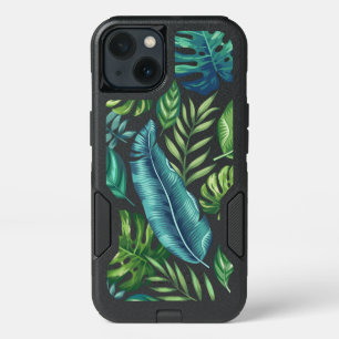 Palm vert et Turquoise Tropical Banana Monstera Fe