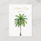 Palm Waterverf Ketting Display Visitekaartje (Voorkant)