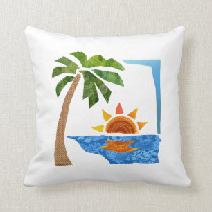 Palm, zon en Zee Kussen