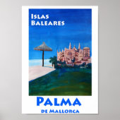 Palma de Mallorca Espagne Poster rétro (Devant)