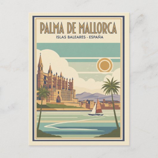  Palma de Mallorca Espana Briefkaart (Voorkant)