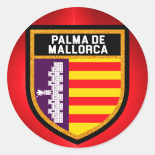Palma de Mallorca Flag Ronde Sticker