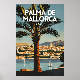Palma de Mallorca Nostalgisch Spanje Retro Reizen Poster