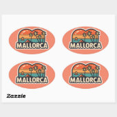 Palma de Mallorca Ovale Sticker (Vel)