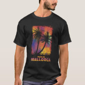 Palma de Mallorca Retro Paradise T-shirt (Voorkant)