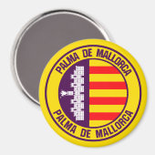 Palma de Mallorca Round Emblem Magneet (Voorkant / Achterkant)