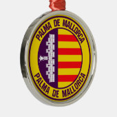 Palma de Mallorca Round Emblem Metalen Ornament (Rechts)