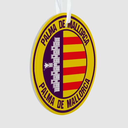 Palma de Mallorca Round Emblem Ornament (voorkant)