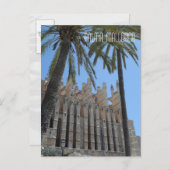 Palma Gothic Cathedral Majorca Spanje Reis Briefkaart (Voorkant / Achterkant)