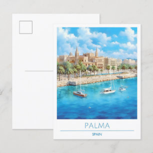 Palma Spanje Vintage Reizen Briefkaart
