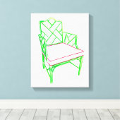 Palmband canvas afdruk (Insitu (Houten vloer))