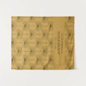 Palmblad Botanische Mosterd Gele Bruiloftsshower Wandkleed (Voorkant (horizontaal))