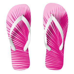 Palmblad - fuchsia roze teenslippers