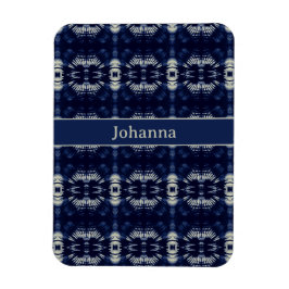 Palmblad in Delfts Blauw | Gepersonaliseerde Botan Magneet